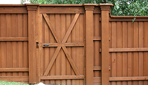 Picture of wooden fence gate