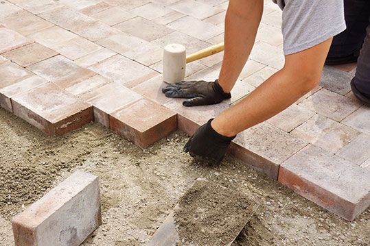 Picture of outdoor paver installation